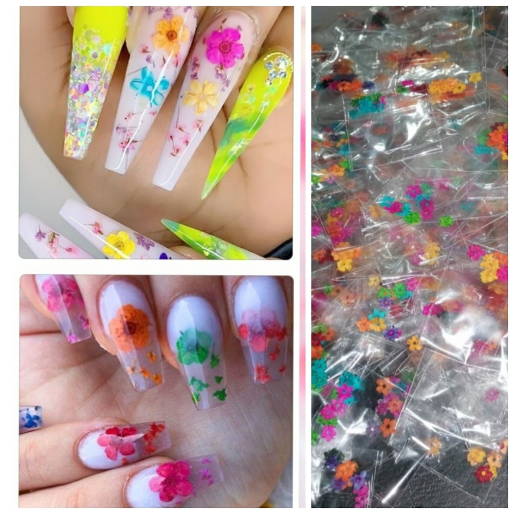 Dried nail flowers. Naturaleza dried for nails 50 pcs .